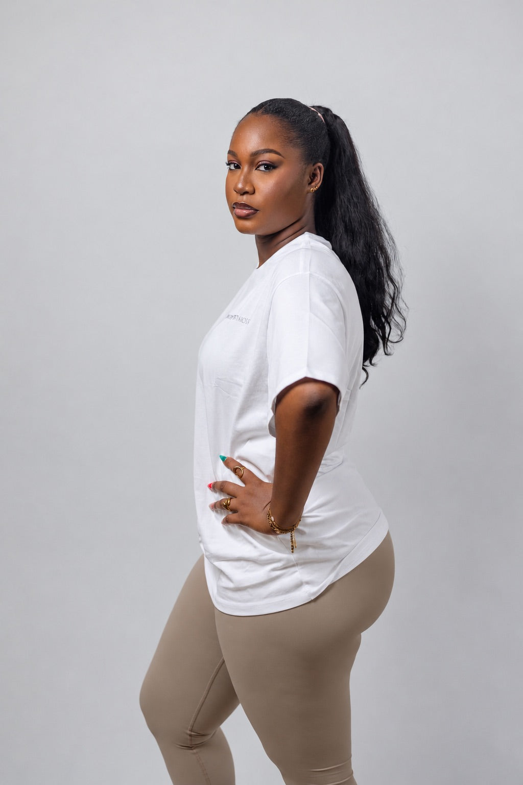 Kamali Oversized Tee in White