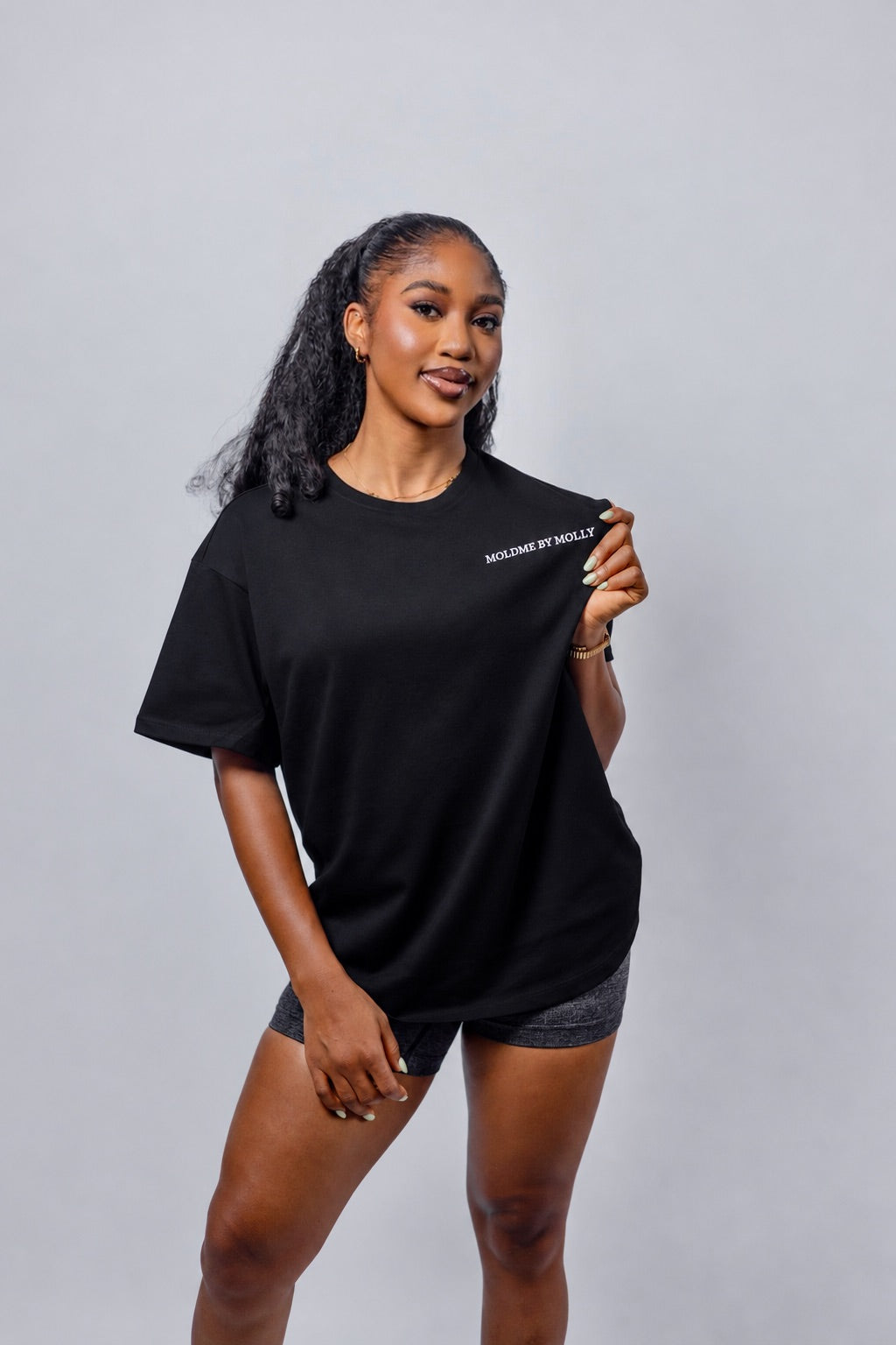 Kamali Oversized Tee in Black