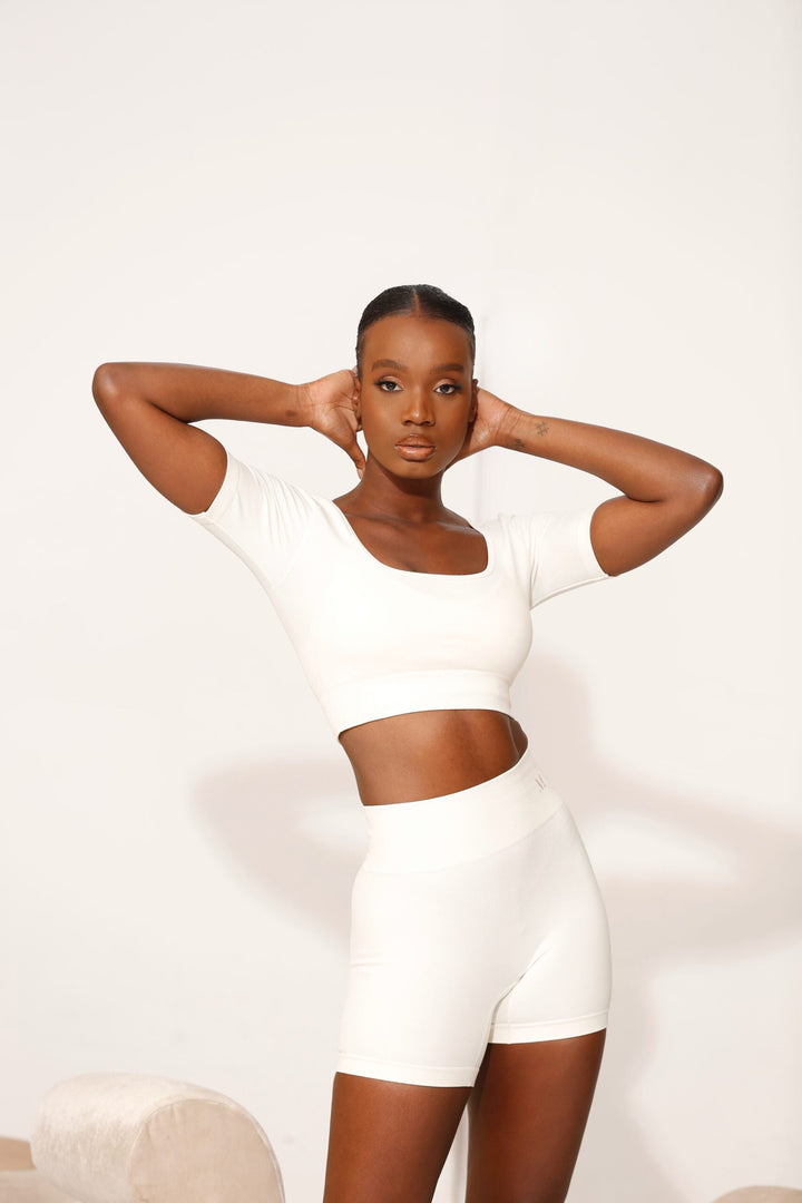 Amaré Coconut Milk Short Sleeve Top - MoldMe By Molly