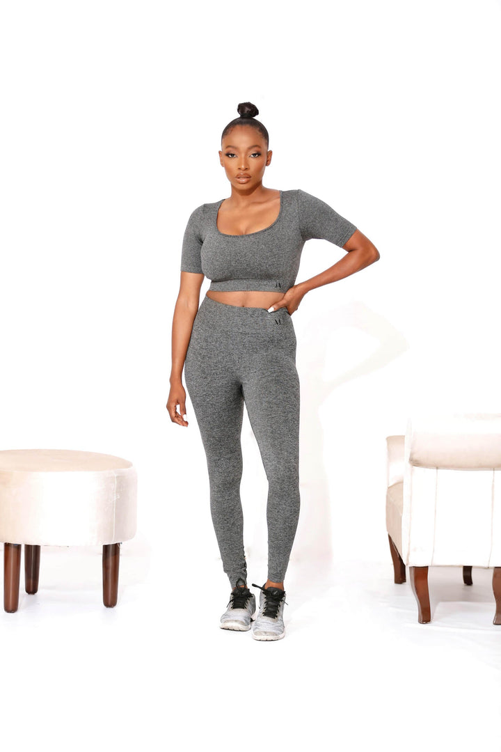 Amaré Dark Grey Full - Length Leggings - MoldMe By Molly