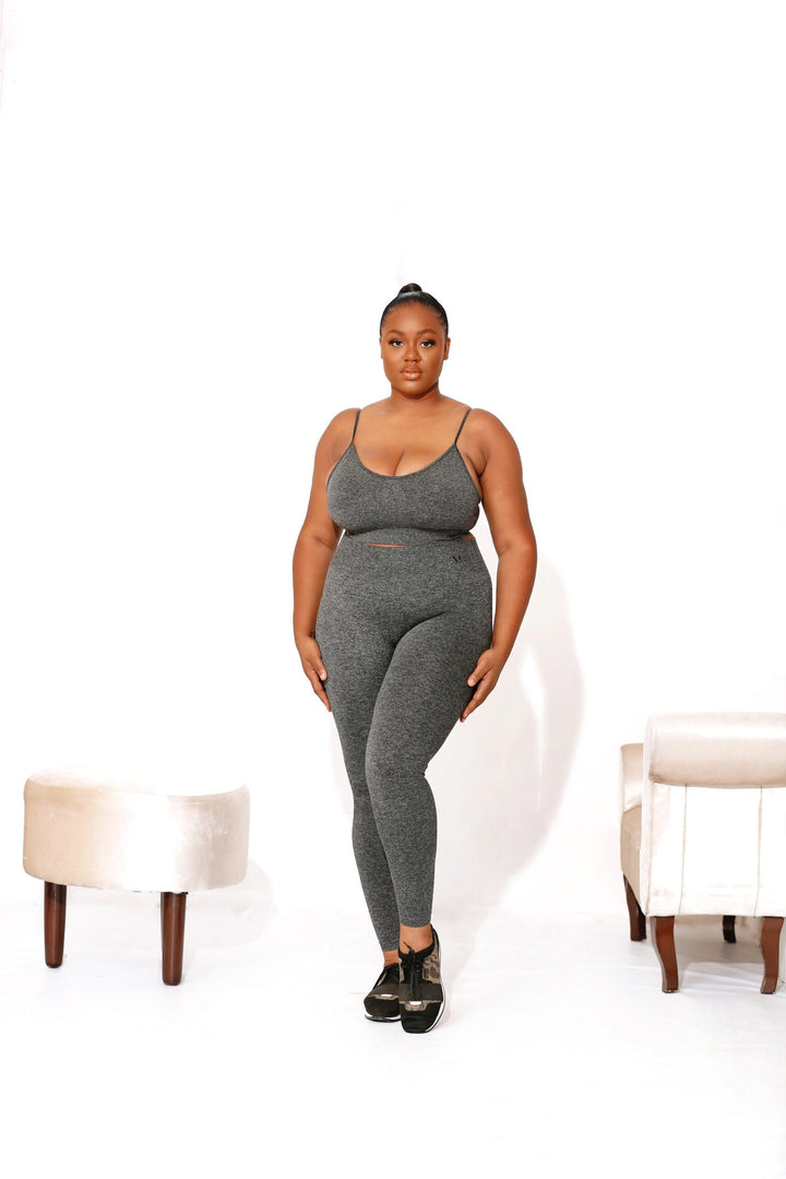 Amaré Dark Grey Full - Length Leggings - MoldMe By Molly