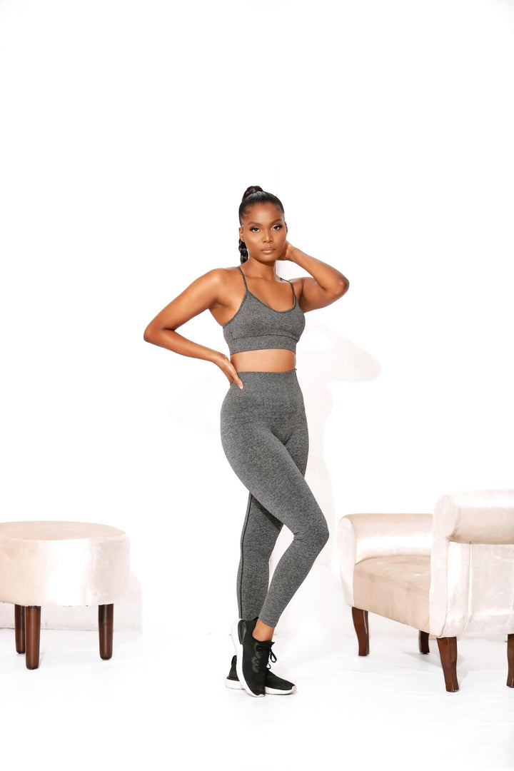 Amaré Dark Grey Full - Length Leggings - MoldMe By Molly