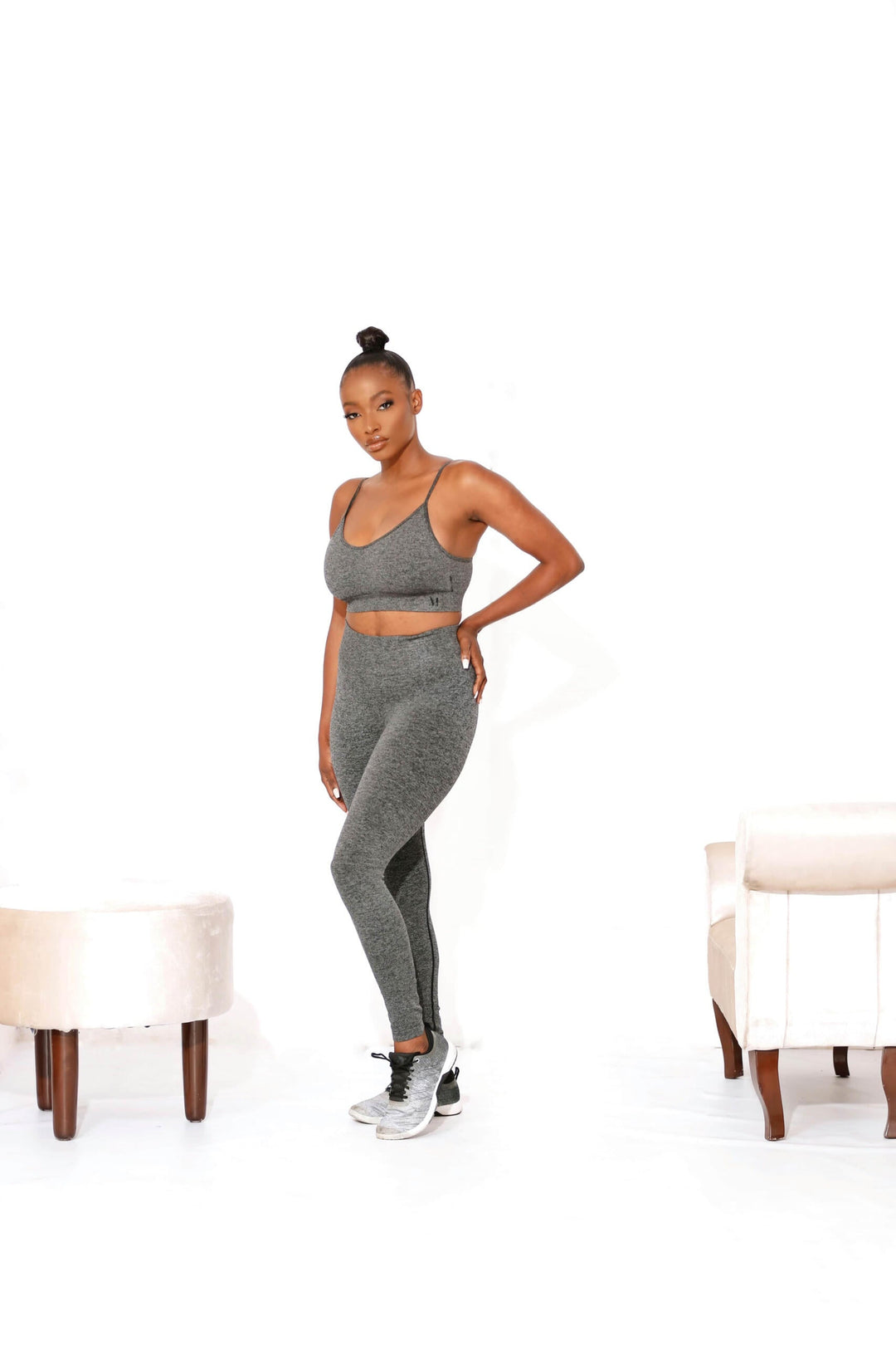 Amaré Dark Grey Full - Length Leggings - MoldMe By Molly