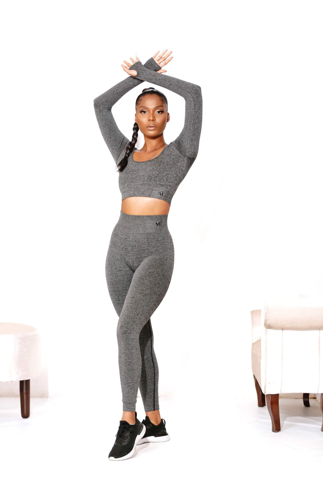 Amaré Dark Grey Full - Length Leggings - MoldMe By Molly