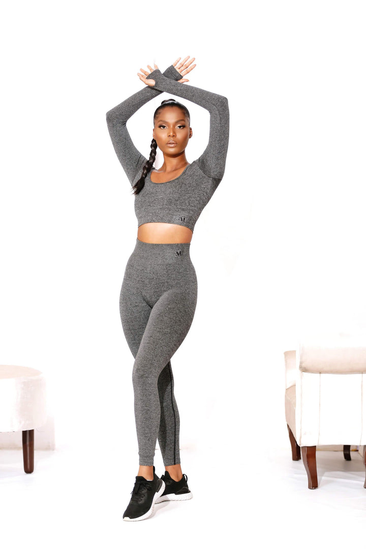 Amaré Dark Grey Full - Length Leggings - MoldMe By Molly