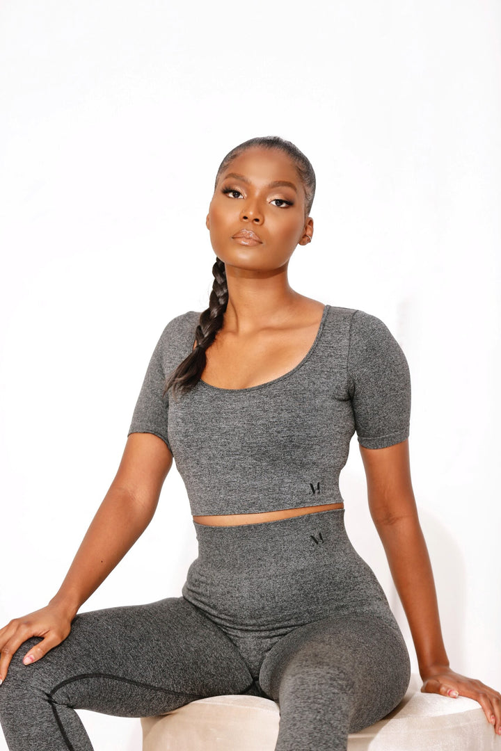 Amaré Dark Grey Full - Length Leggings - MoldMe By Molly