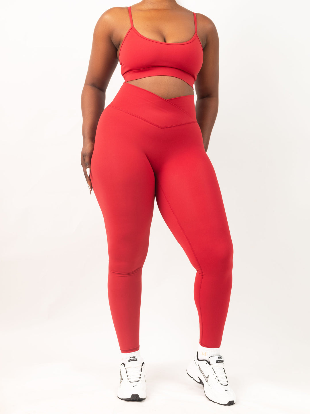Bahati Crossover Full - Length Leggings in Ruby - MoldMe By Molly