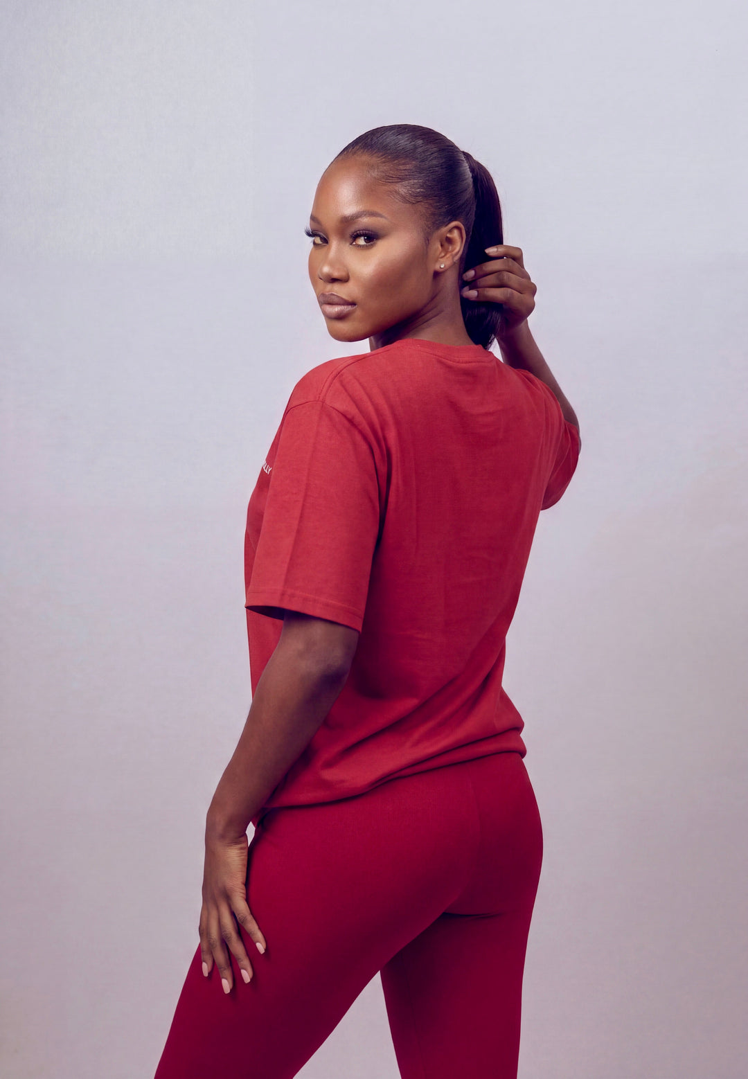 Kamali Oversized Tee in Red - MoldMe By Molly