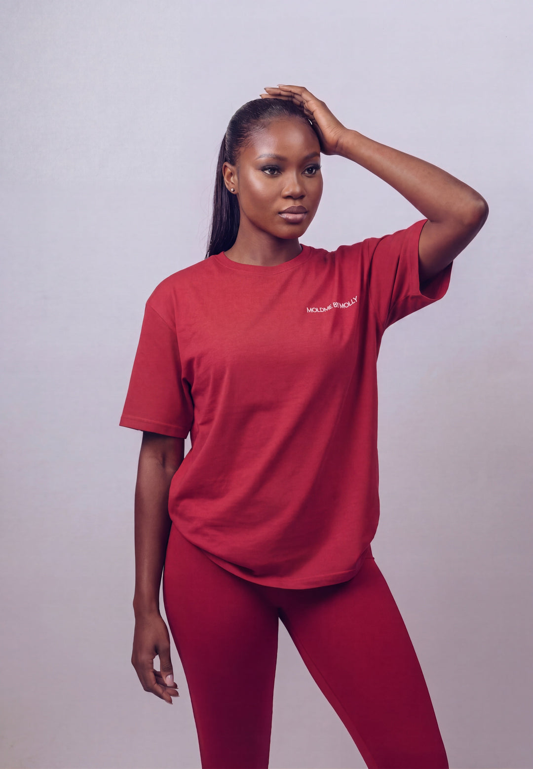 Kamali Oversized Tee in Red - MoldMe By Molly