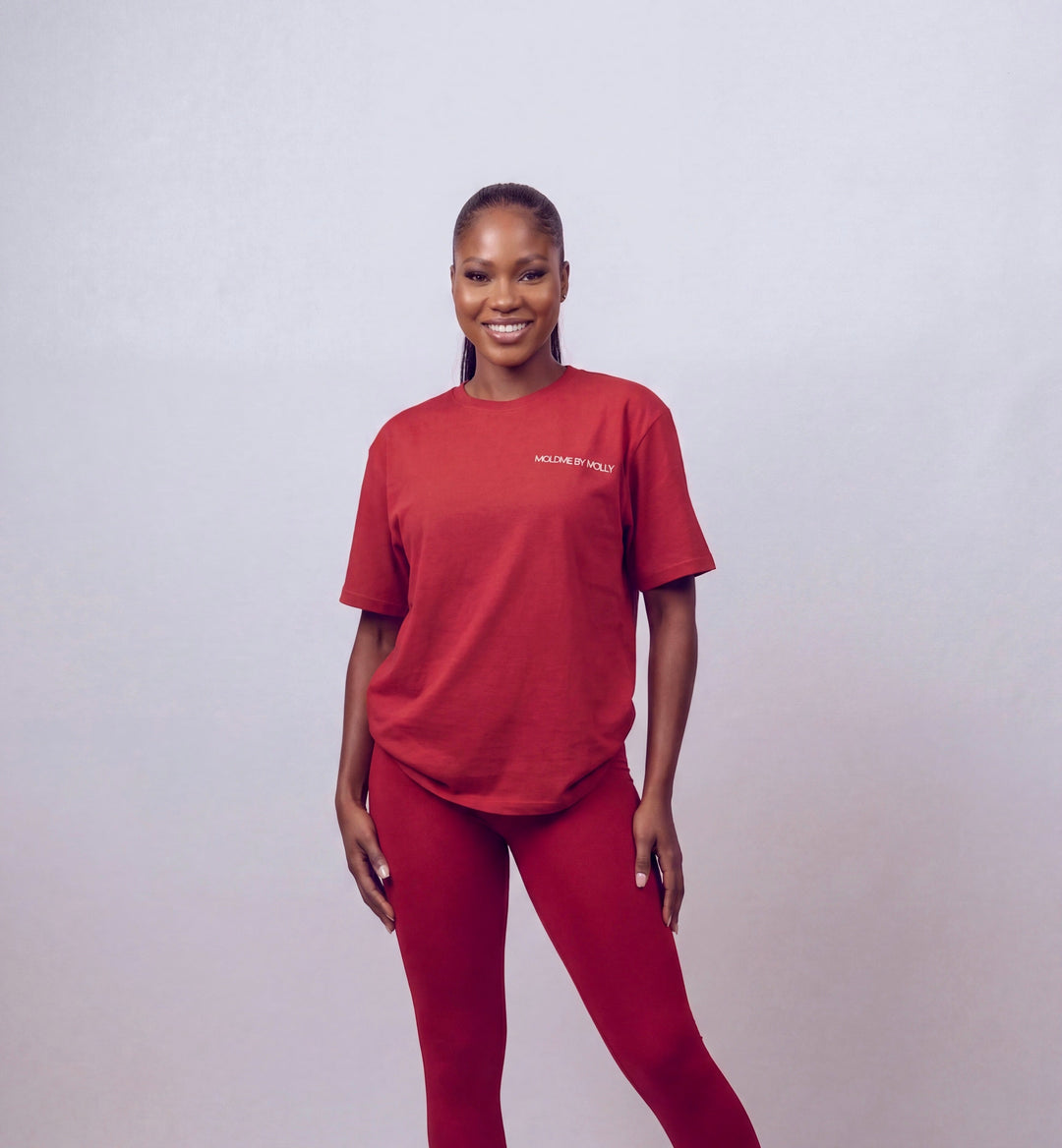 Kamali Oversized Tee in Red - MoldMe By Molly
