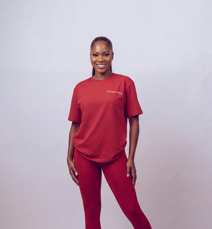 Kamali Oversized Tee in Red - MoldMe By Molly
